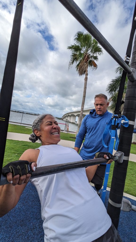 Personal training taking place at Harts Landing.